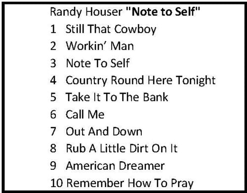 Randy Houser: Note to Self - Smokey Clear Vinyl - VINYL LP "VINYLBADGES"