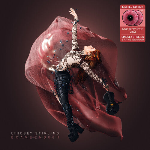 Lindsey Stirling: Brave Enough- Cranberry Swirl - VINYL LP "VINYLBADGES"