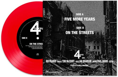 The 4-Skins: Five More Years - RED - VINYL LP "VINYLBADGES"