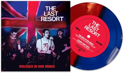 The Last Resort: Violence In Our Minds - RED/BLUE SPLIT - VINYL LP "VINYLBADGES"
