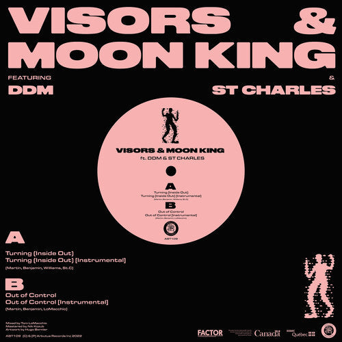 Visors & Moon King: Turning (inside Out) B/w Out Of Control - VINYL LP "VINYLBADGES"
