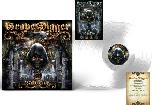 Grave Digger: 25 To Live - Crystal Clear - VINYL LP "VINYLBADGES"