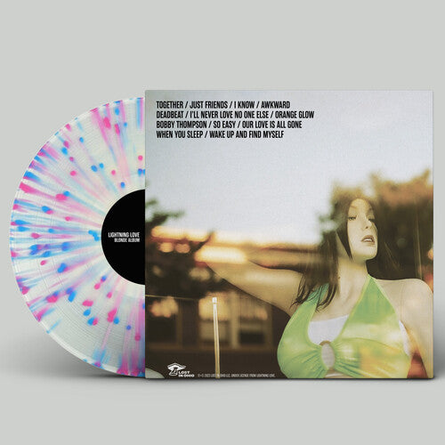 Lightning Love: Blonde Album - Pink & Blue Splatter - VINYL LP "VINYLBADGES"