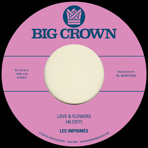 Les Imprimes: Love & Flowers (45 Edit) / You - VINYL LP "VINYLBADGES"