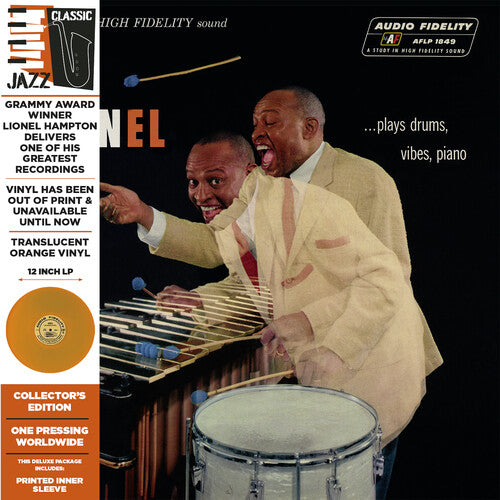 Lionel Hampton: Lionel... Plays Drums, Vibes, Piano - Translucent Orange - VINYL LP "VINYLBADGES"
