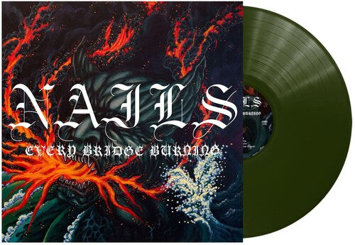 The Nails: Every Bridge Burning - Forest Green - VINYL LP "VINYLBADGES"