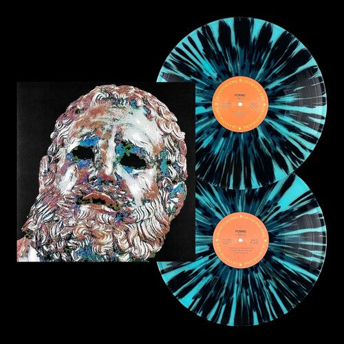 Foxing: Foxing - Ice Blue with Black Splatter - VINYL LP "VINYLBADGES"