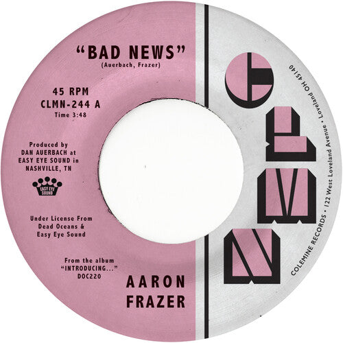 Aaron Frazer: Bad News / Done Lyin' - Grey - VINYL LP "VINYLBADGES"