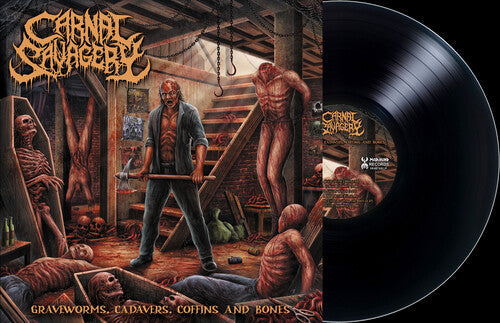 Carnal Savagery: Graveworms, Cadavers, Coffins and Bones - VINYL LP "VINYLBADGES"
