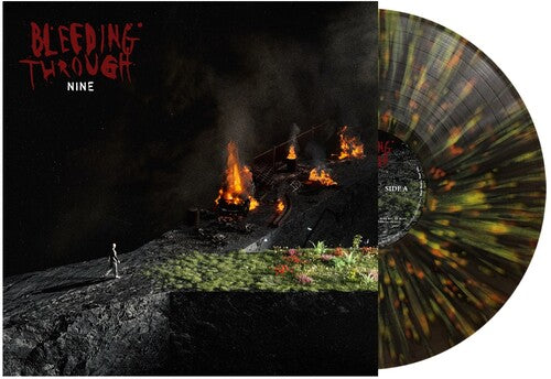 Bleeding Through: Nine - Forest Green Orange & Yellow Splatter - VINYL LP "VINYLBADGES"