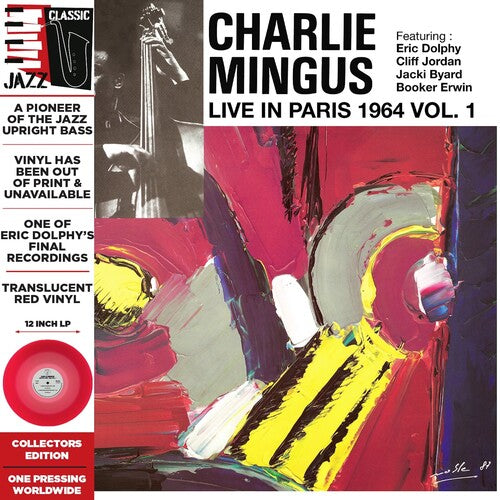 Charlie Mingus: Live in Paris, 1964 Vol. 1 - Translucent Red - VINYL LP "VINYLBADGES"