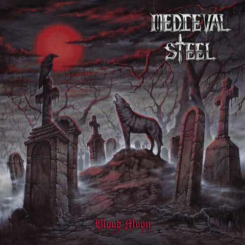 Medieval Steel: Blood Moon - Red/Black Splatter - VINYL LP "VINYLBADGES"