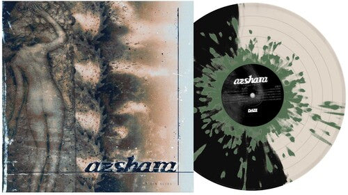 Azshara: Ashen Skies - Half Black/Half Bone w/ Army Green Splatter - VINYL LP "VINYLBADGES"