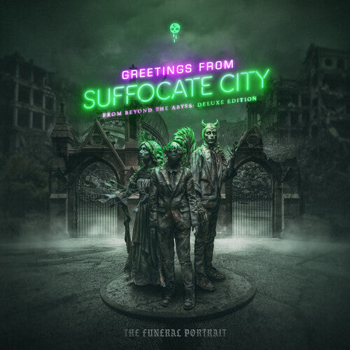 The Funeral Portrait: Greetings From Suffocate City - From Beyond The Abyss: Deluxe Edition - Green/Purple - VINYL LP "VINYLBADGES"