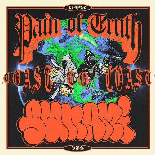 Pain of Truth: Coast to Coast - Half Doublemint Green/Half Blue - VINYL LP "VINYLBADGES"