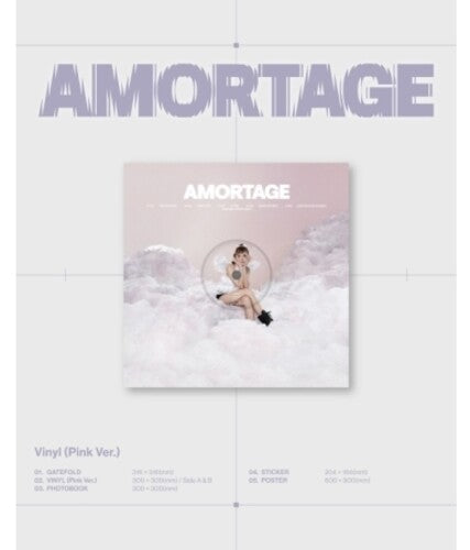 Jisoo: Amortage - Pink Version - incl. Photobook, Sticker + Poster - VINYL LP "VINYLBADGES"