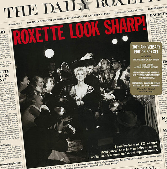 Roxette Look Sharp 30th Anniversary Vinyl LP + CD + DVD Box Set New 2018 - VINYL LP "VINYLBADGES"