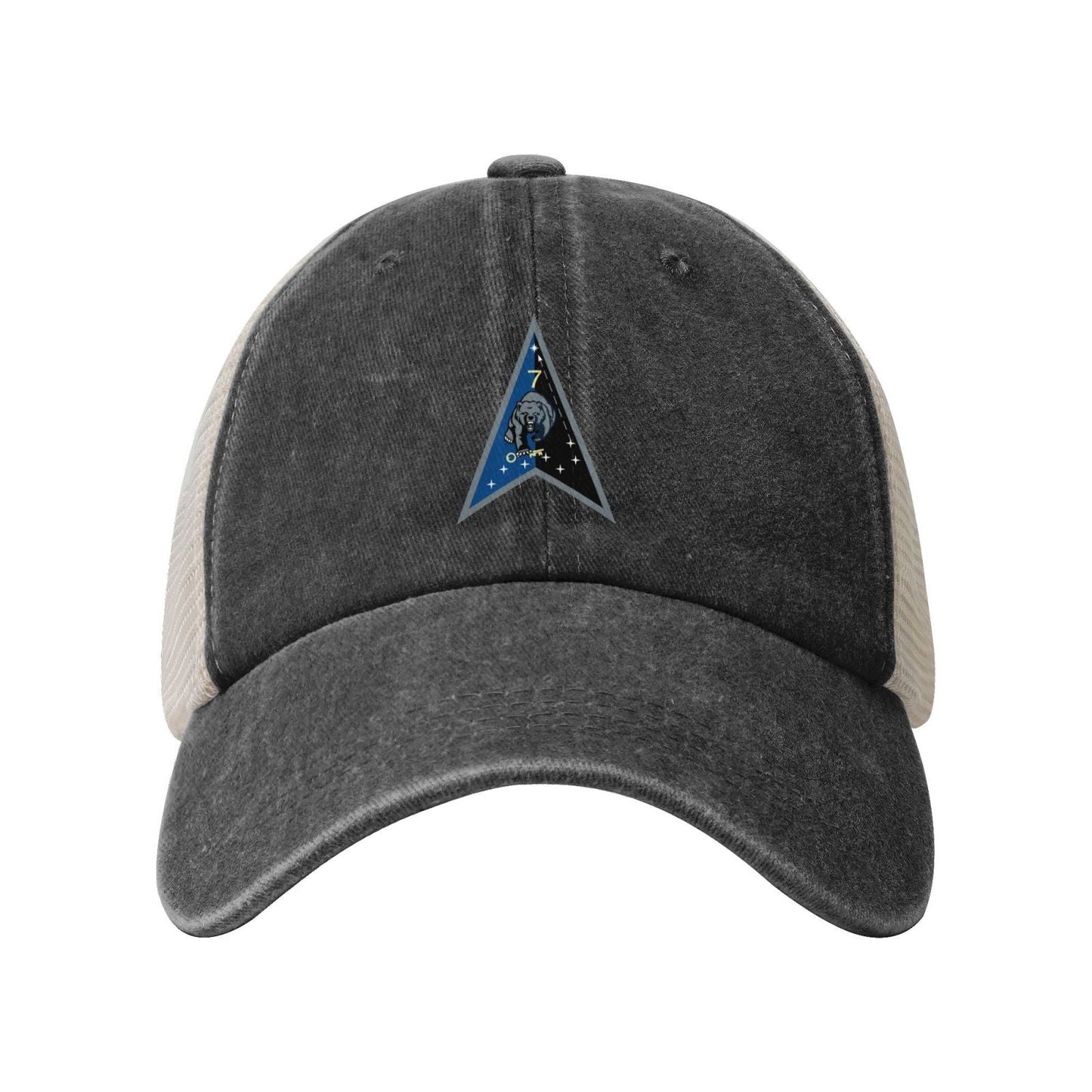 Space Delta 7 Emblem Printed unisex baseball cap adjustable grid baseball cap veteran gift