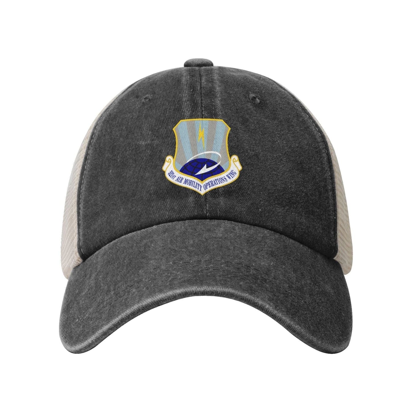 521st Air Mobility Operations Wing Printed unisex baseball cap adjustable grid baseball cap veteran gift