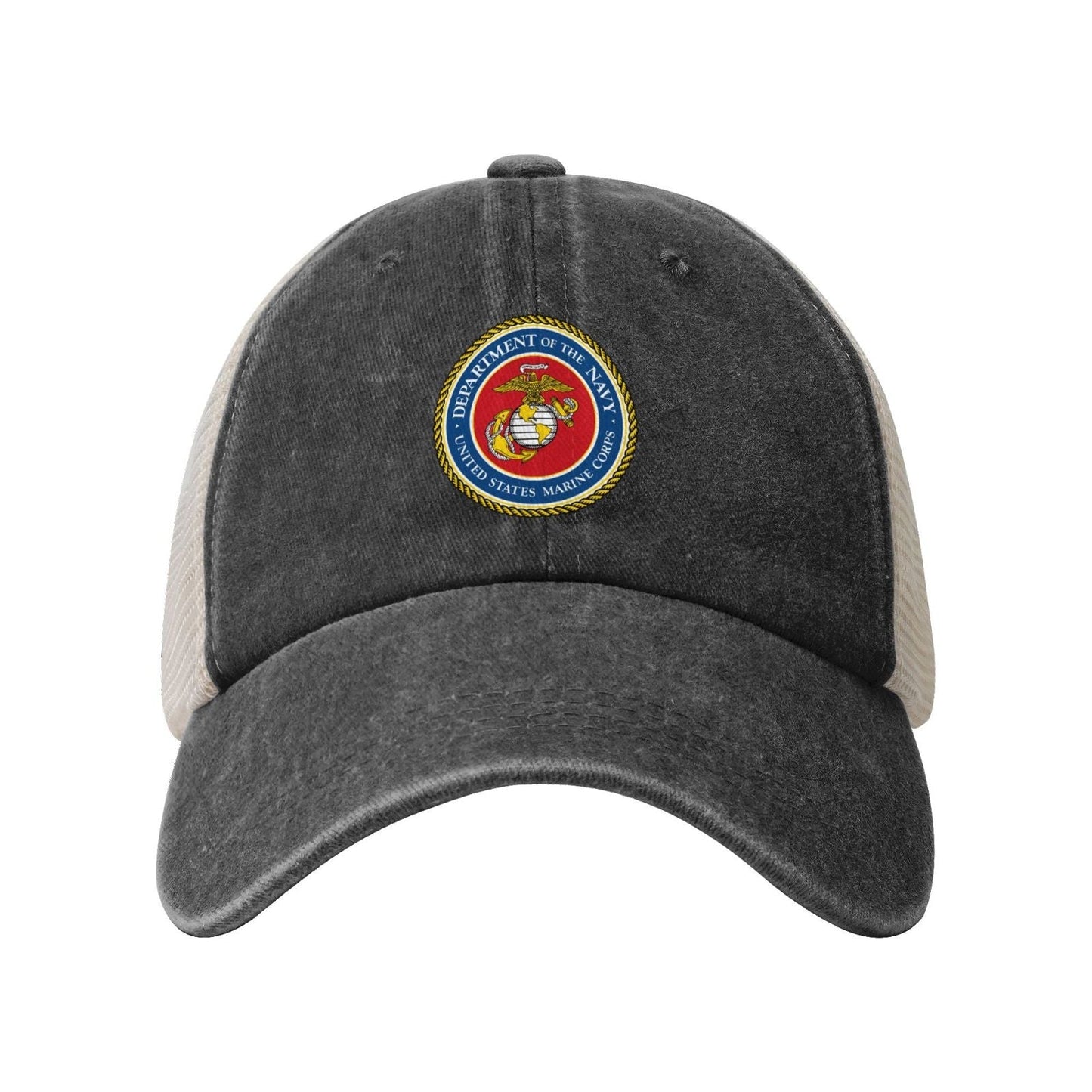 Seal Of The United States Marine Corps Printed unisex baseball cap adjustable grid baseball cap veteran gift