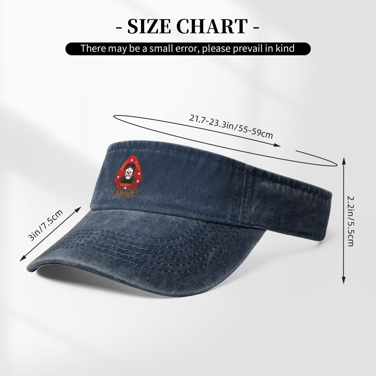 2d Reconnaissance Battalion Insignia Printing adjustable Empty Top Baseball Sun Cap unisex outdoor sport hat veterans gift