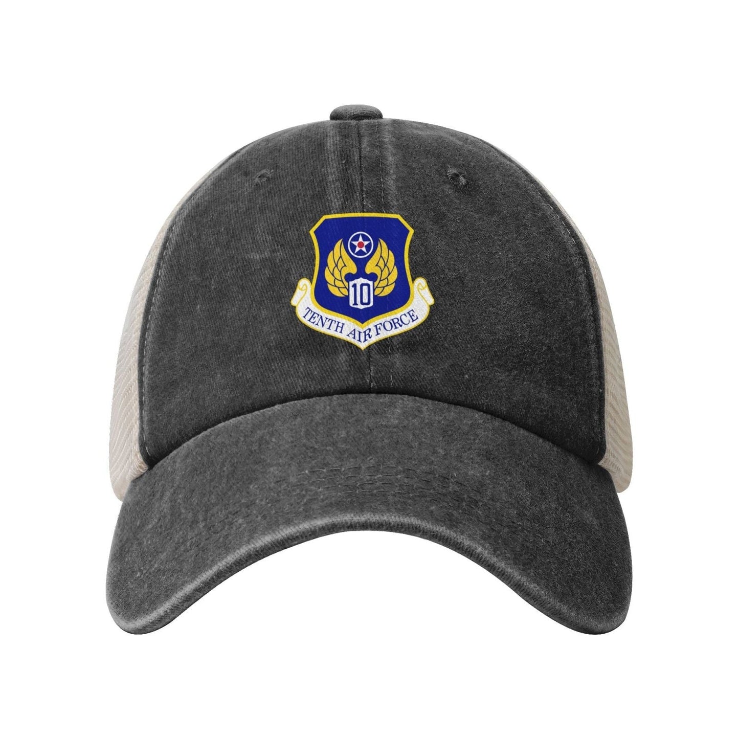 Tenth Air Force-Emblem Printed unisex baseball cap adjustable grid baseball cap veteran gift