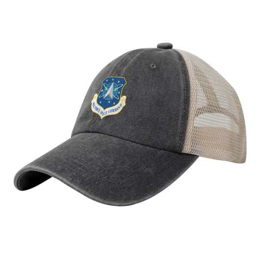 Air Force Space Command Printed unisex baseball cap adjustable grid baseball cap veteran gift