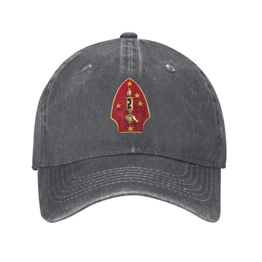 2nd MarDiv Printed unisex baseball cap adjustable cap veteran gift