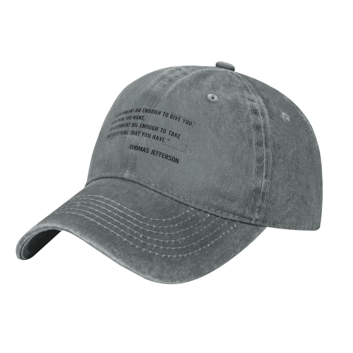 Thomas Jefferson Quote Printing unisex baseball cap adjustable hats Outdoor leisure hat trucker cap