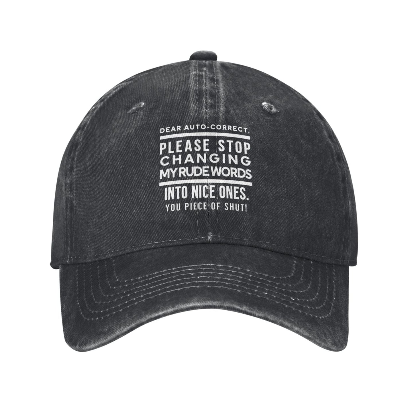 PLEASE STOP CHANGING MY RUDE WORDS Printed unisex baseball cap adjustable cap outdoor sunshade trucker hat