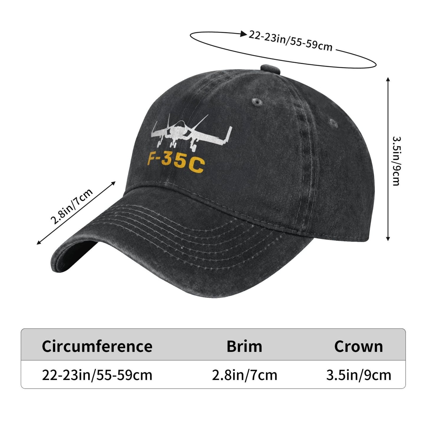 F-35C Printed unisex baseball cap adjustable cap outdoor casual cap truck driver cap
