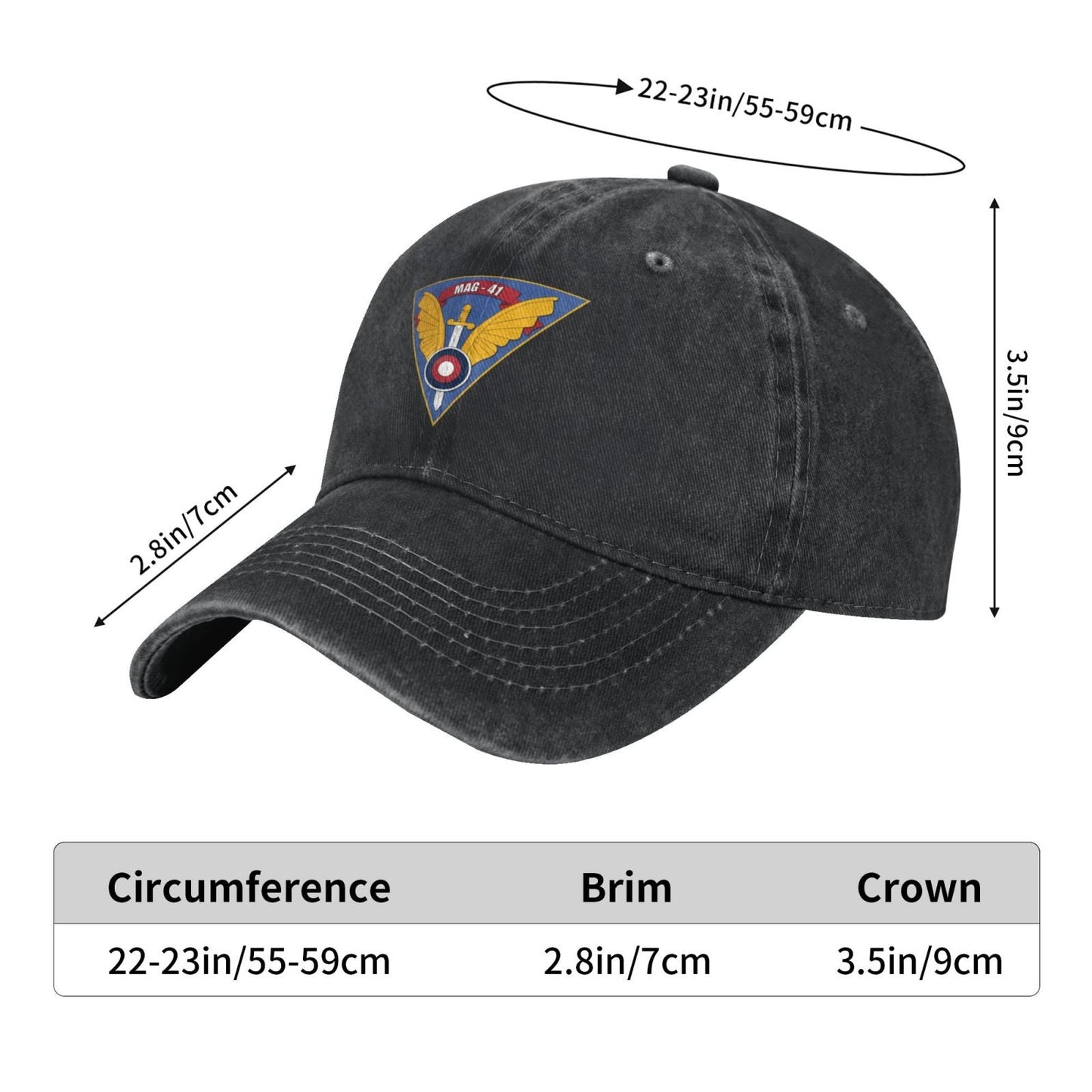 MAG-41 Insignia.svg Printed unisex baseball cap adjustable cap veteran gift