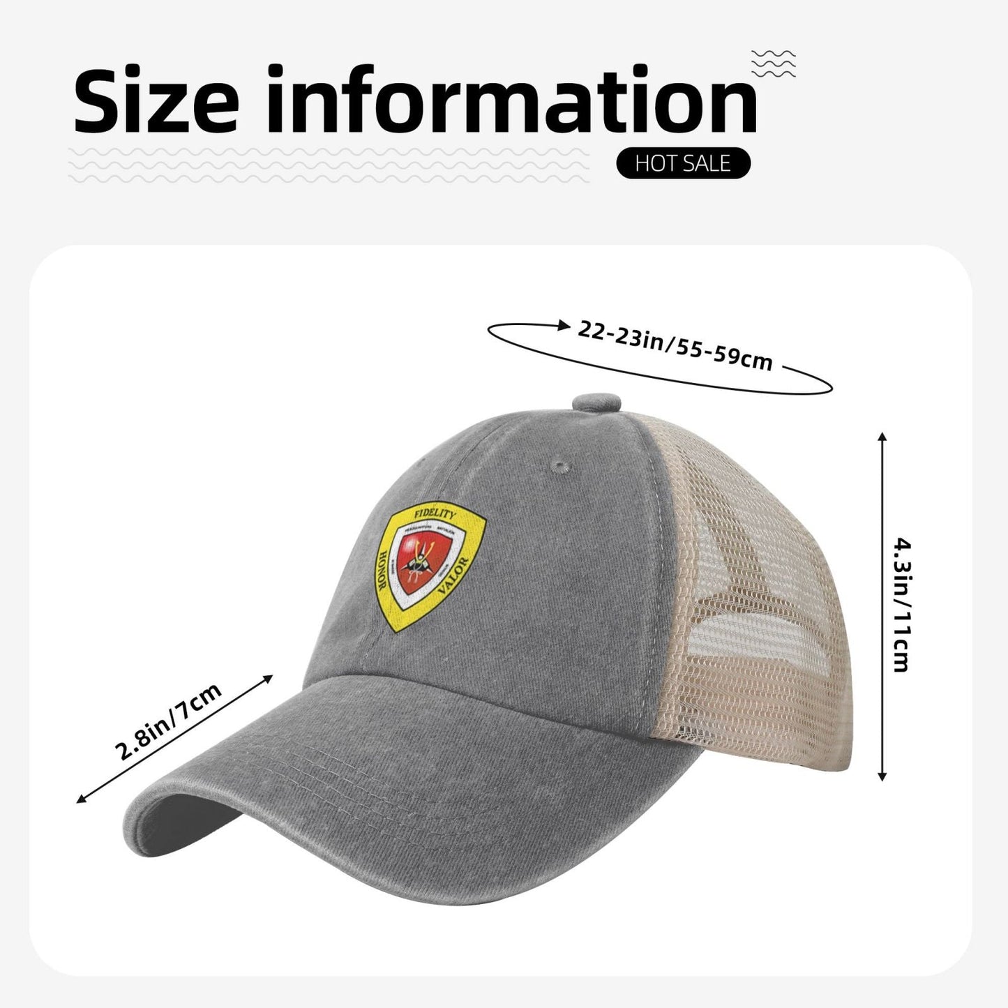 Hqbn3div Printed unisex baseball cap adjustable grid baseball cap veteran gift