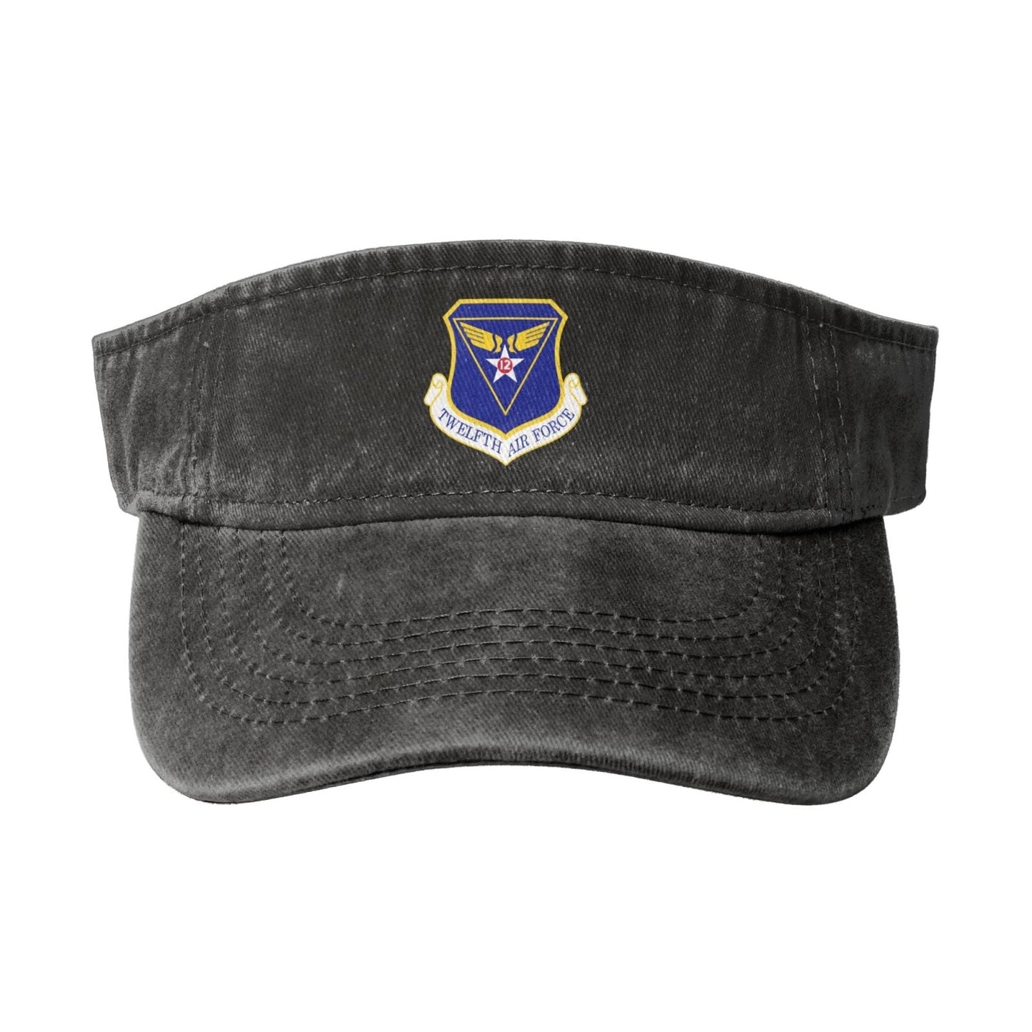 Twelfth Air Force-Emblem Printing adjustable Empty Top Baseball Sun Cap unisex outdoor sport hat veterans gift