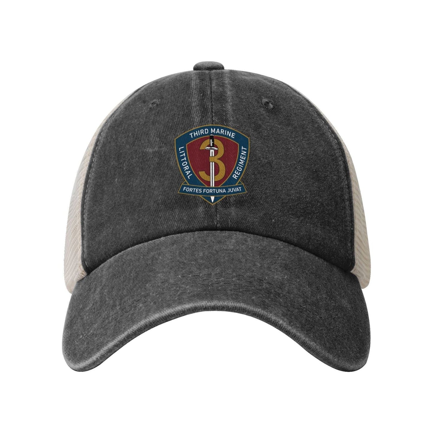 3rd Marine Littoral Regiment Printed unisex baseball cap adjustable grid baseball cap veteran gift