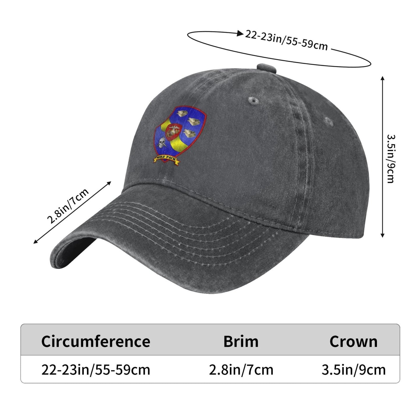 Third Light Armored Reconnaissance Battalion Emblem Printed unisex baseball cap adjustable cap veteran gift
