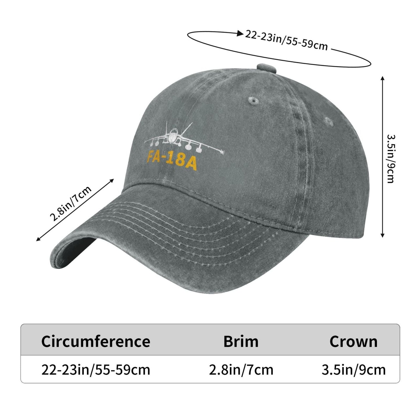 FA-18A Printing unisex baseball cap adjustable hats Outdoor leisure hat veteran gift