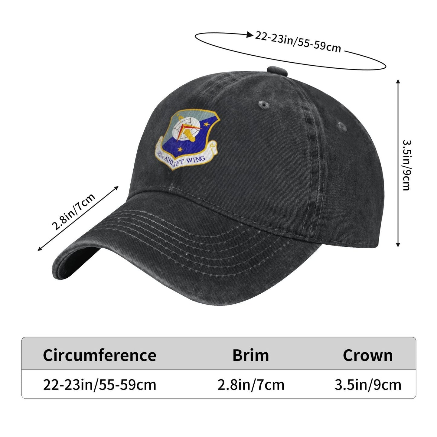 512th Airlift Wing Printing unisex baseball cap adjustable cap veteran gift