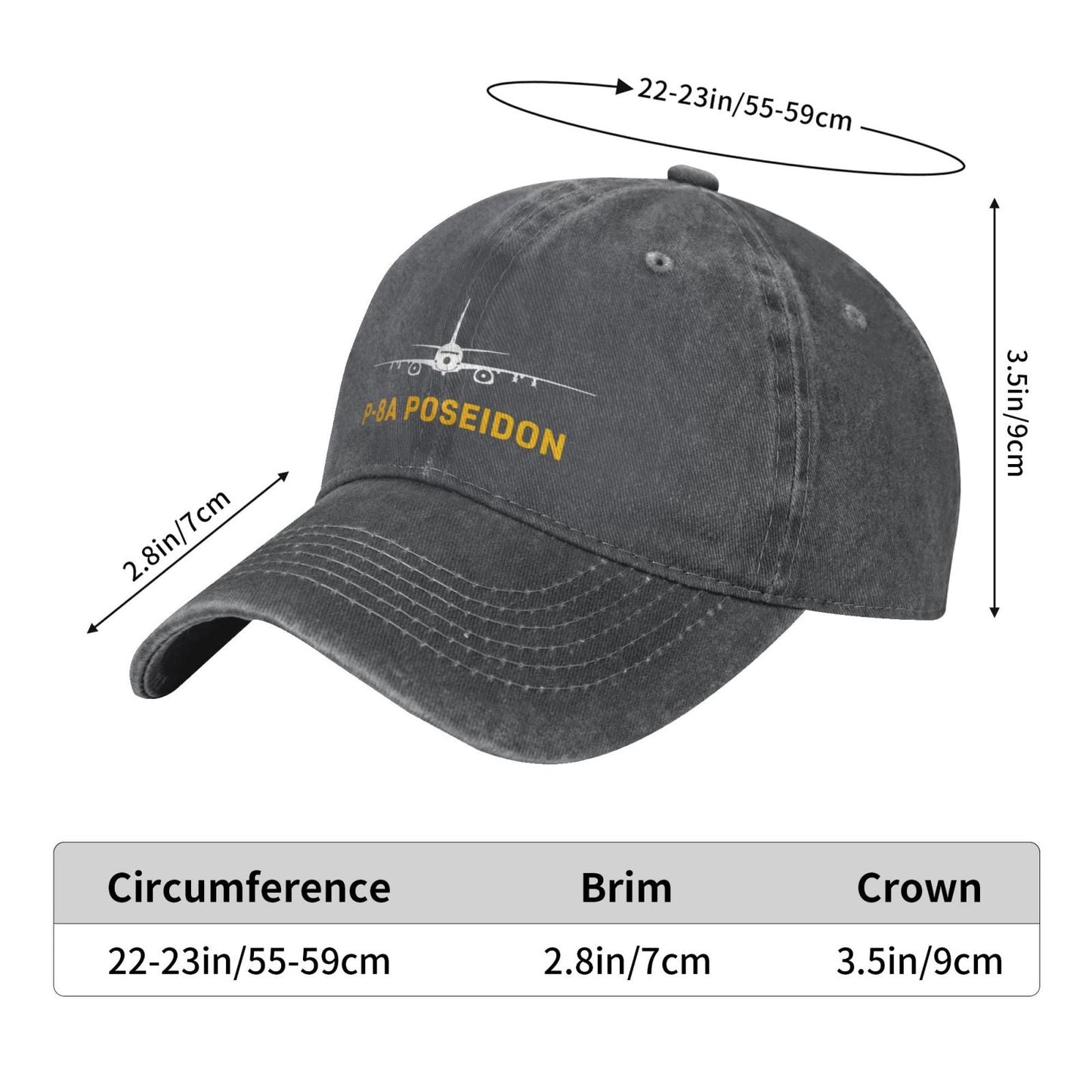 P-8A Poseidon Printing unisex baseball cap adjustable hats Outdoor leisure hat veteran gift