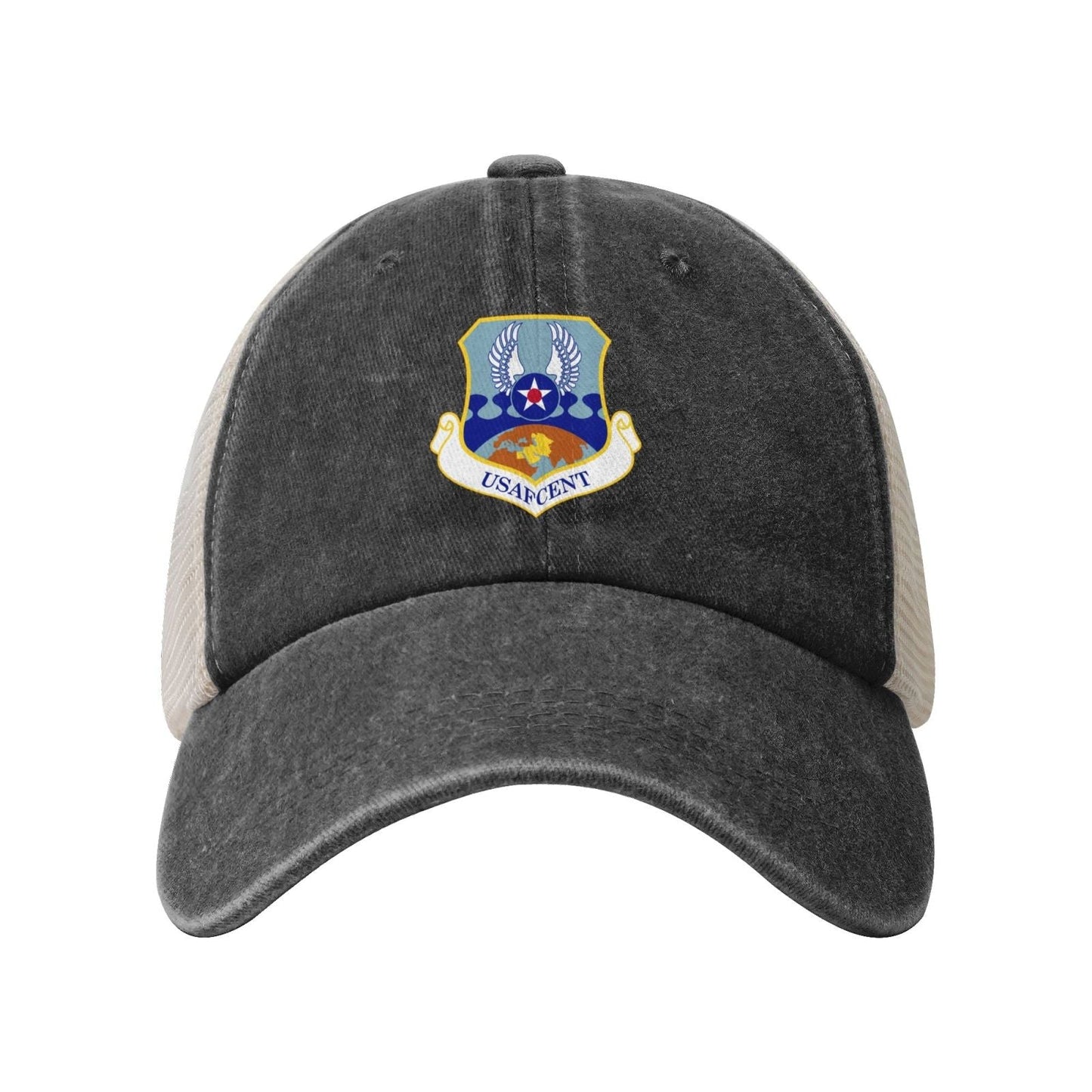 United States Air Forces Central Command-Emblem Printed unisex baseball cap adjustable grid baseball cap veteran gift