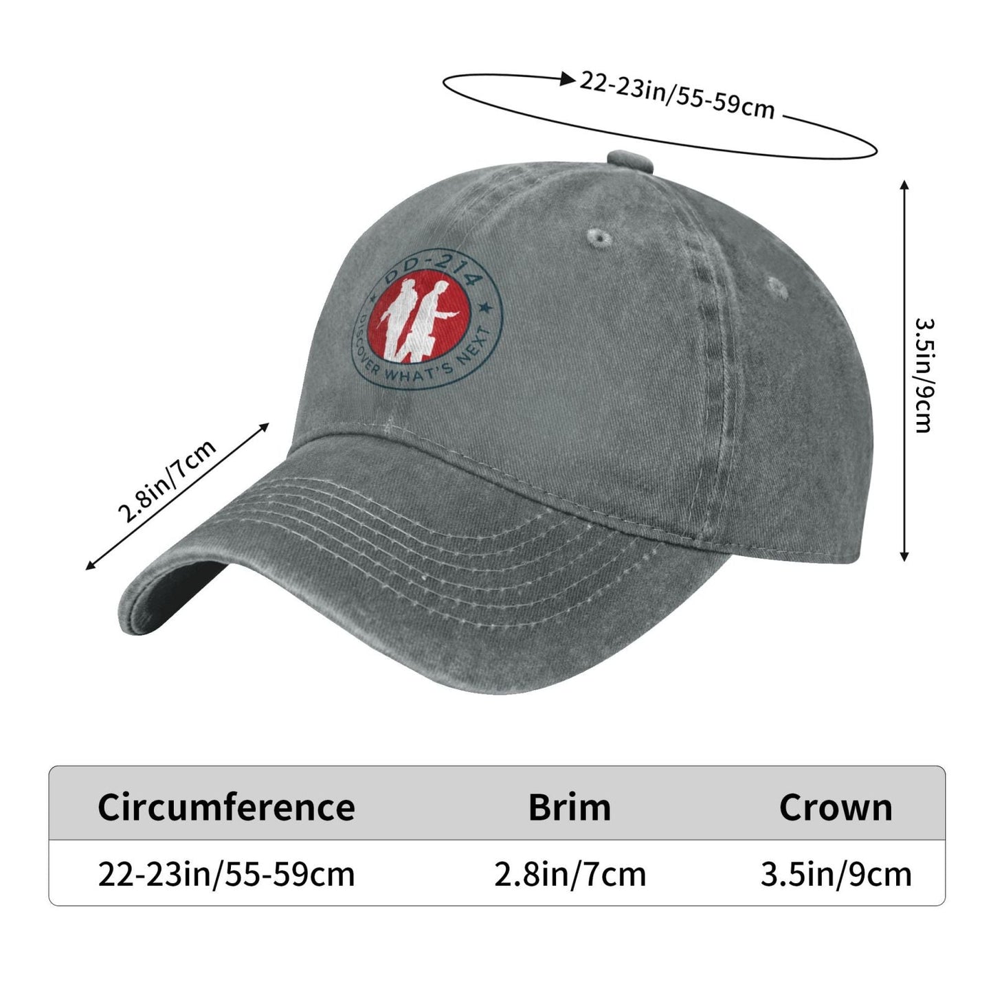 DD-214 DISCOVER WHAT'S NEXT Printed unisex baseball cap adjustable cap outdoor sunshade trucker hat