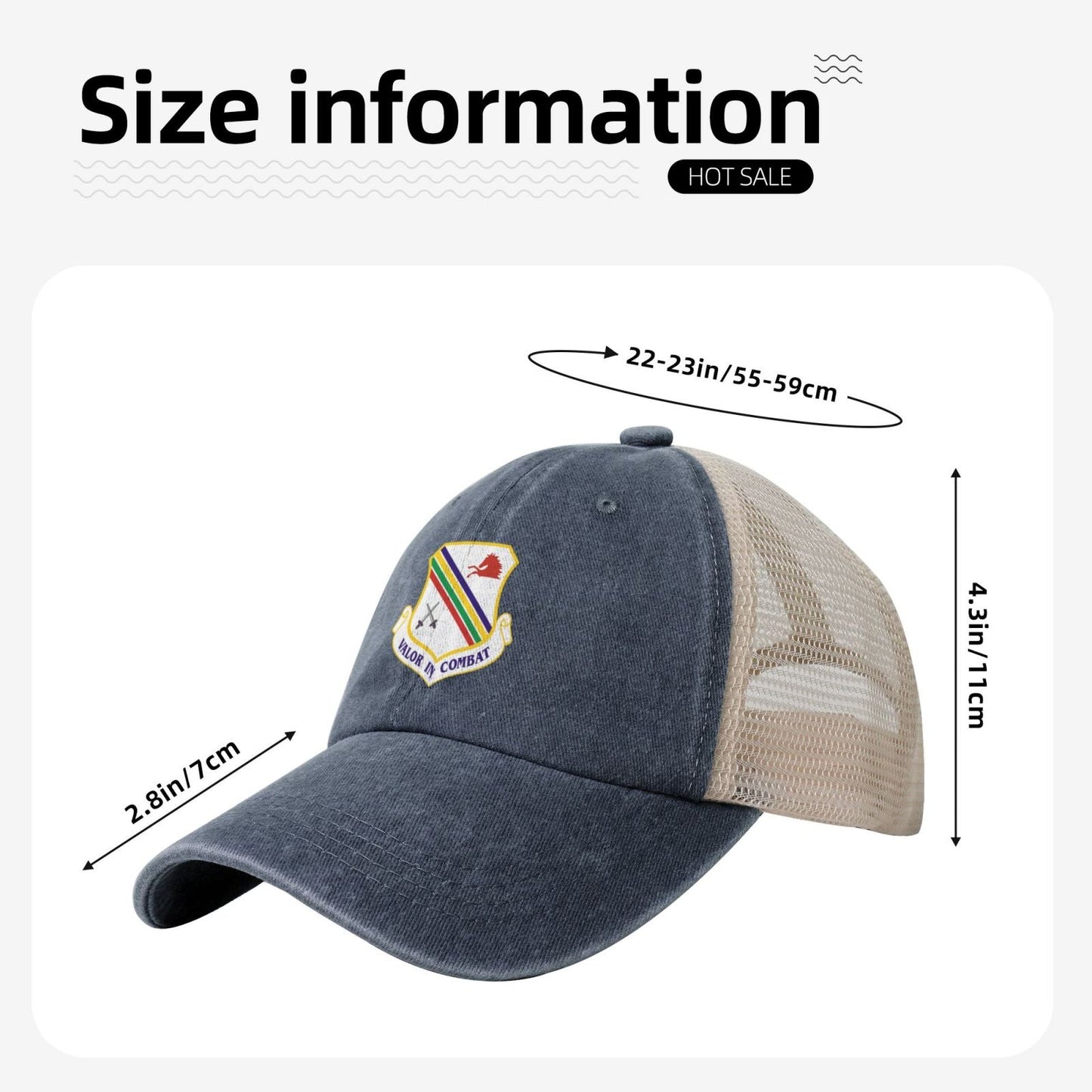 354th Fighter Wing Printed unisex baseball cap adjustable grid baseball cap veteran gift