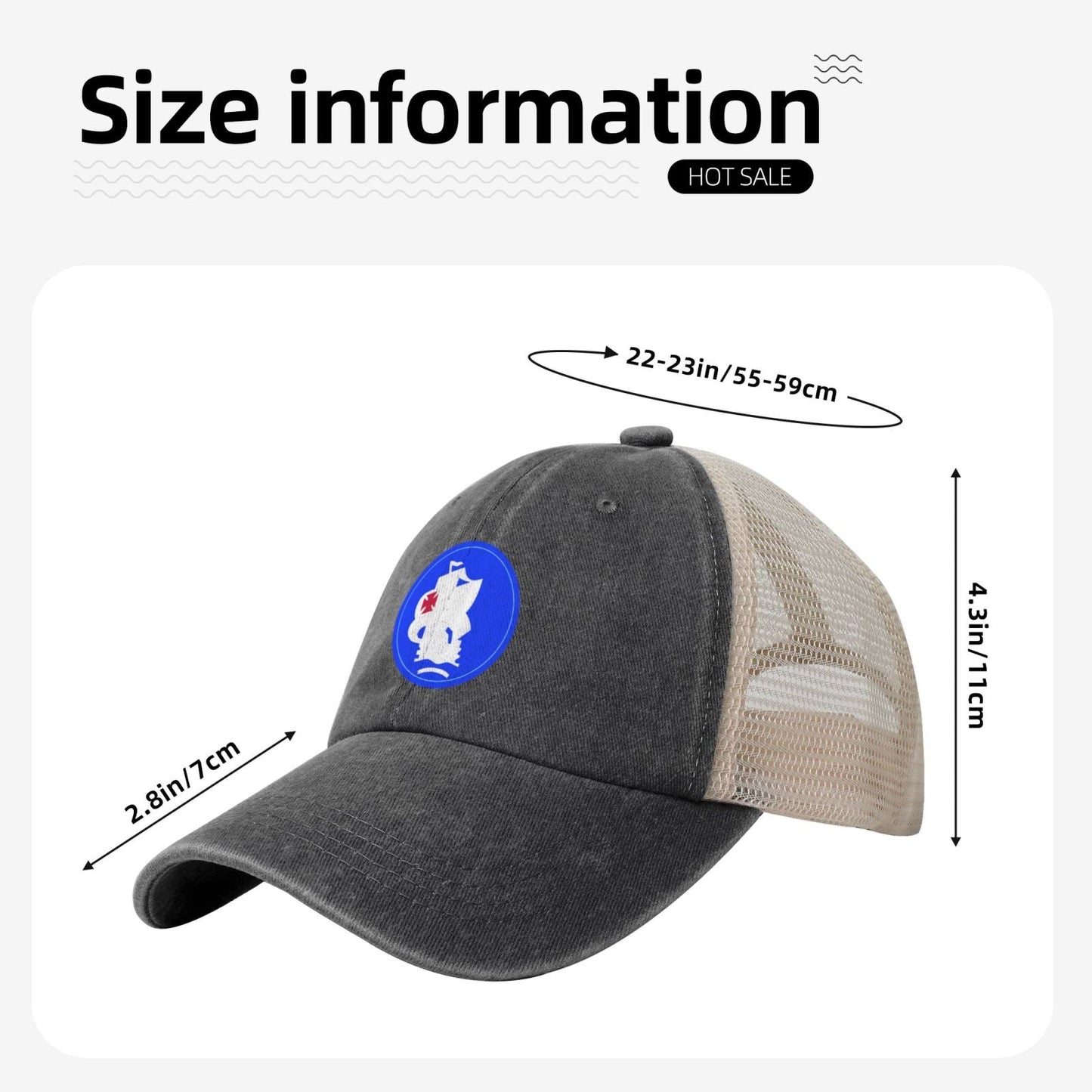 UNITED STATES ARMY SOUTH SSI Printed unisex baseball cap adjustable grid baseball cap veteran gift