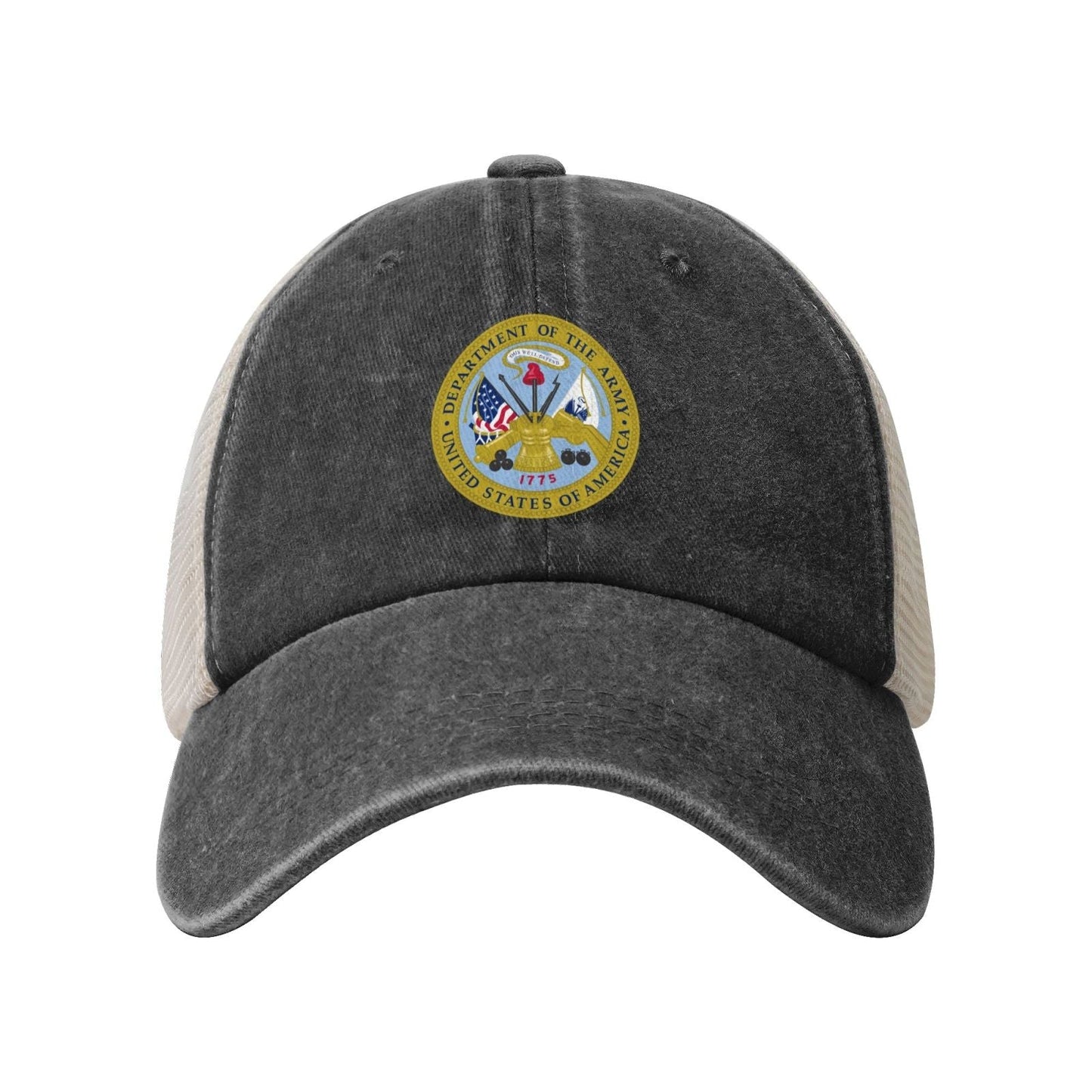 United States Department Of The Army Seal Printed unisex baseball cap adjustable grid baseball cap veteran gift