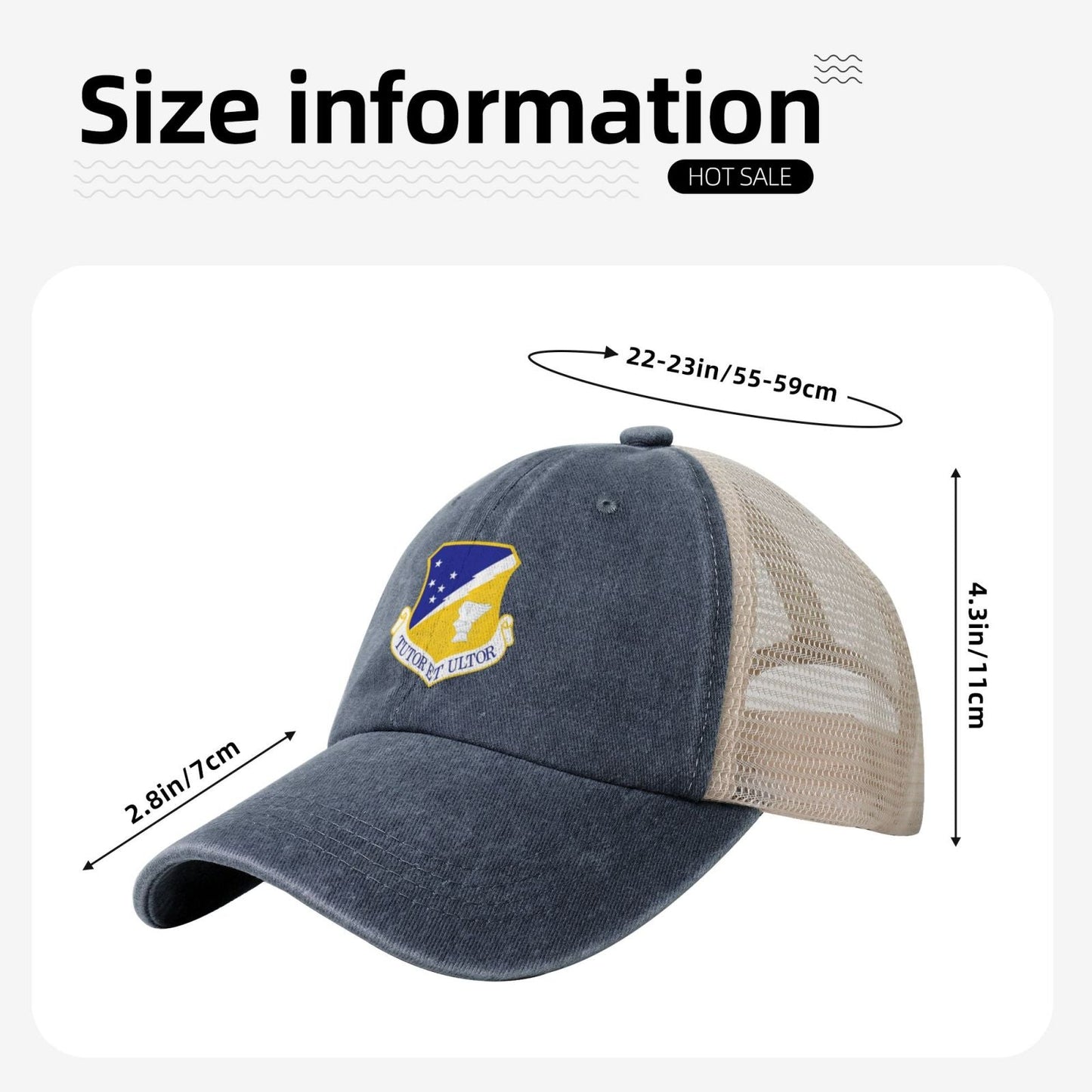 49th Fighter Wing Printed unisex baseball cap adjustable grid baseball cap veteran gift