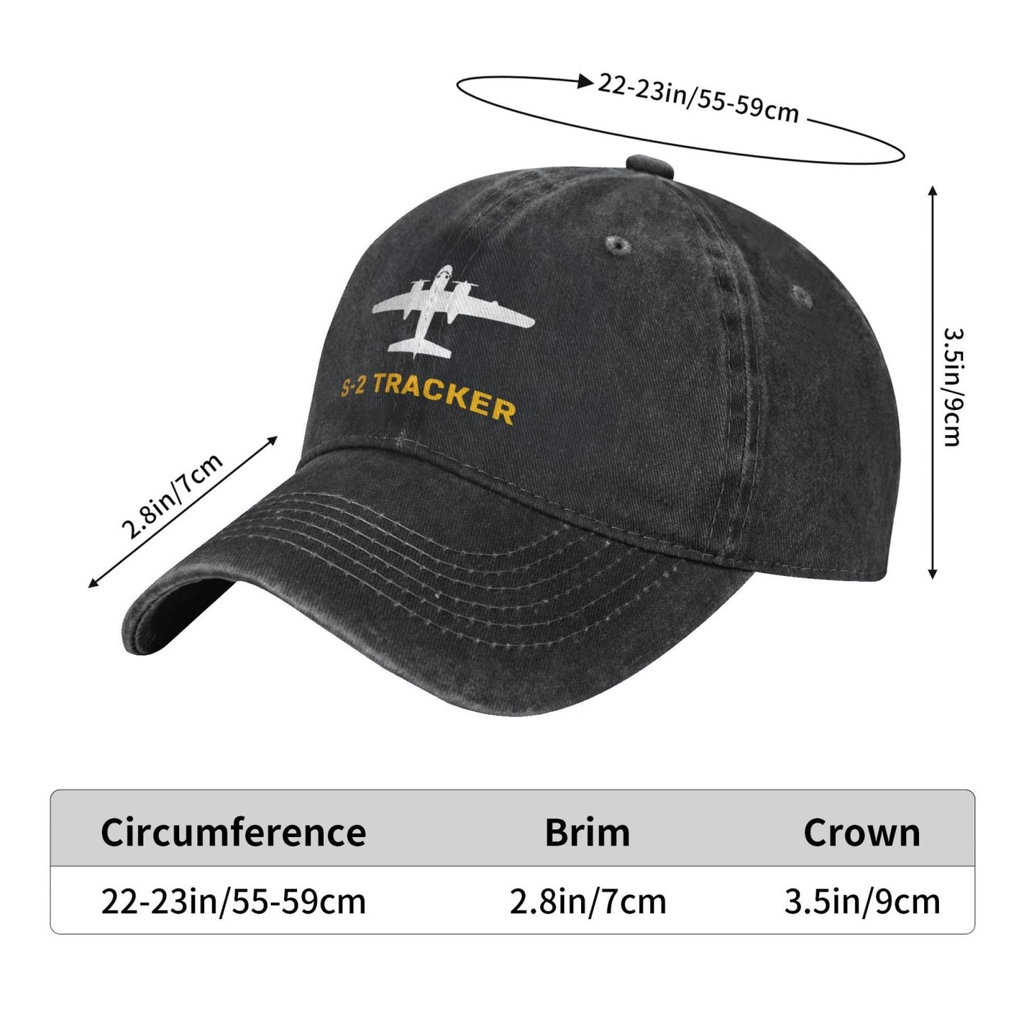 S-2 Tracker  Printing unisex baseball cap adjustable hats Outdoor leisure hat veteran gift