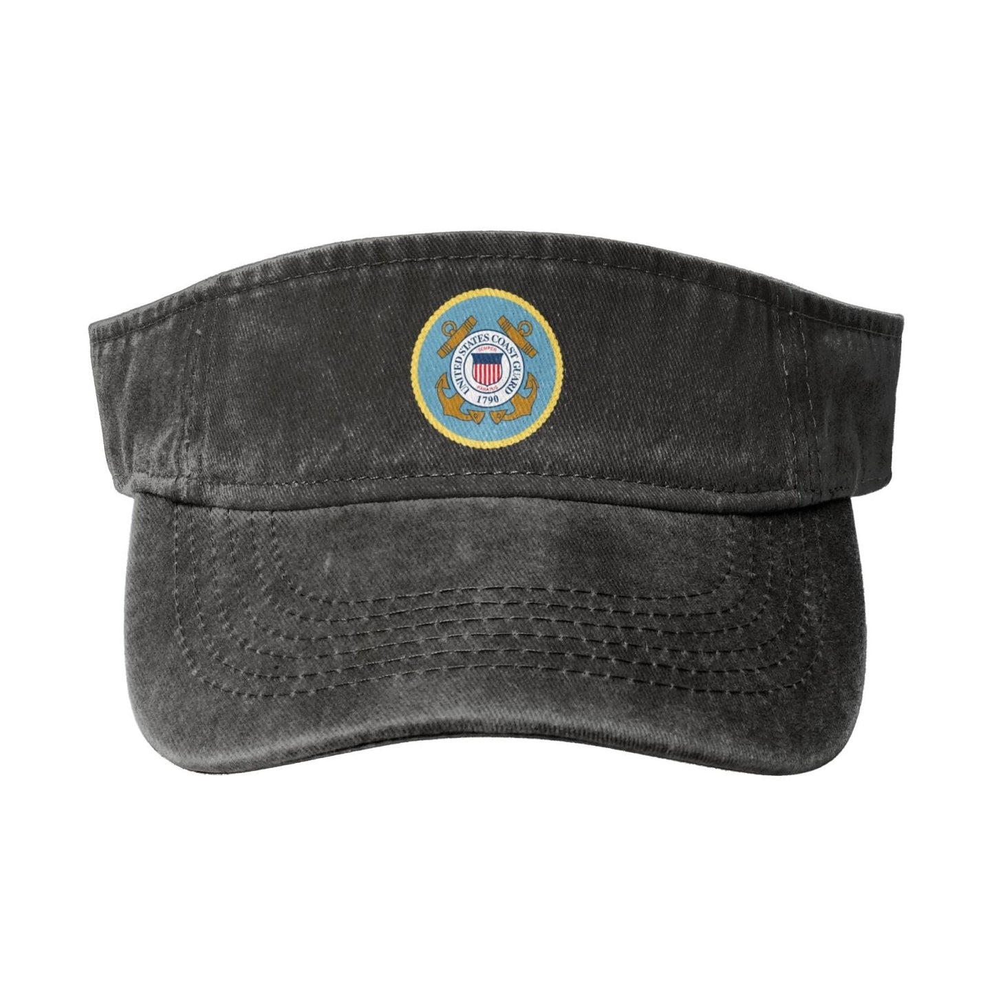 USCG S W Printing adjustable Empty Top Baseball Sun Cap unisex outdoor sport hat veterans gift