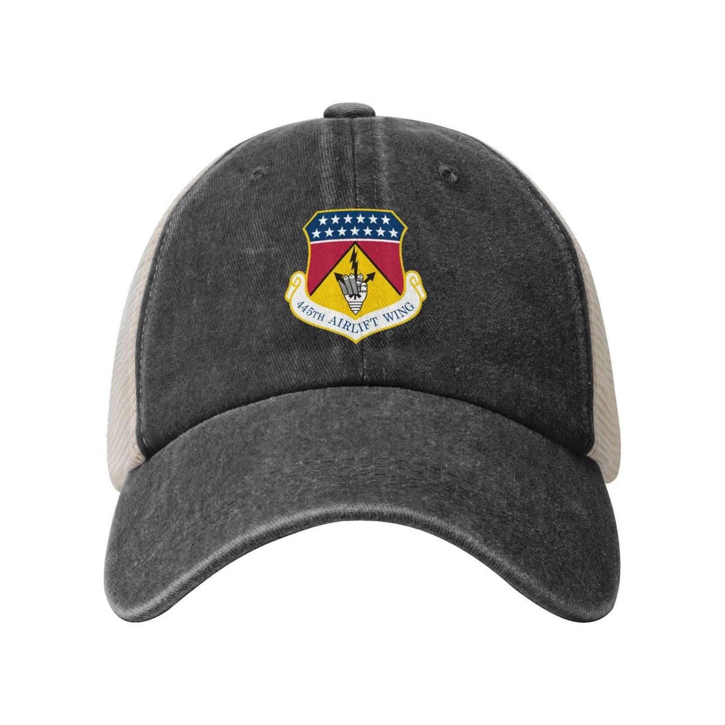 445th Airlift Wing Printed unisex baseball cap adjustable grid baseball cap veteran gift