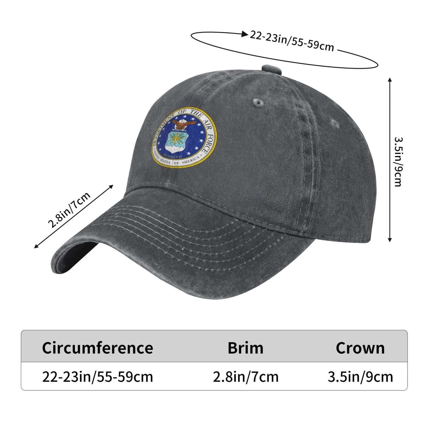 United States Department Of The Air Force Printing unisex baseball cap adjustable cap veteran gift