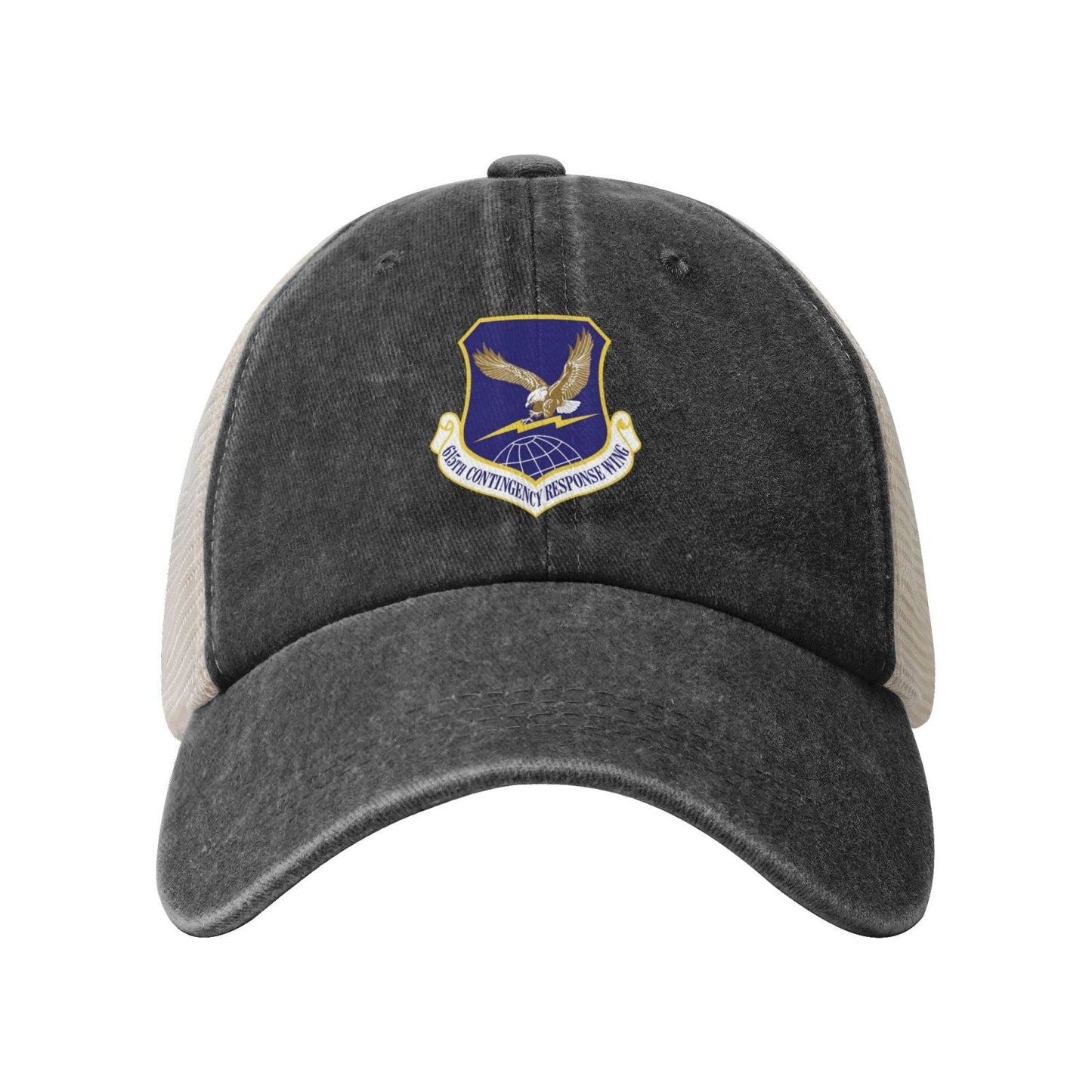 615th Contingency Response Wing Printed unisex baseball cap adjustable grid baseball cap veteran gift